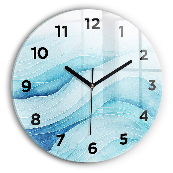 Horloge ronde Nuages bleus