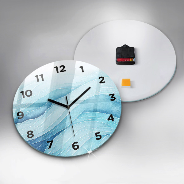 Horloge ronde Nuages bleus