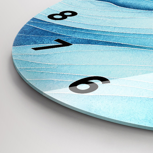 Horloge ronde Nuages bleus