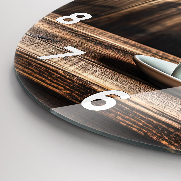 Horloge ronde Une tasse de café