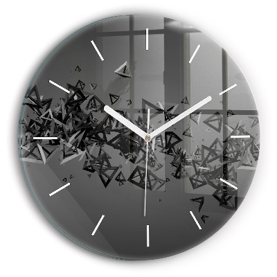 Horloge ronde Abstraction sombre