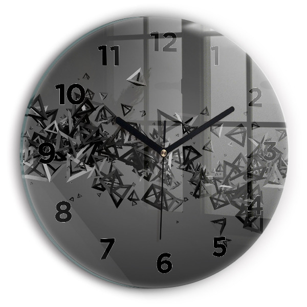 Horloge ronde Abstraction sombre