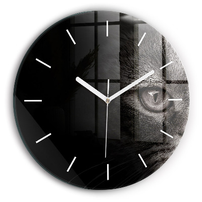 Horloge ronde Chien et chat Scottish Fold