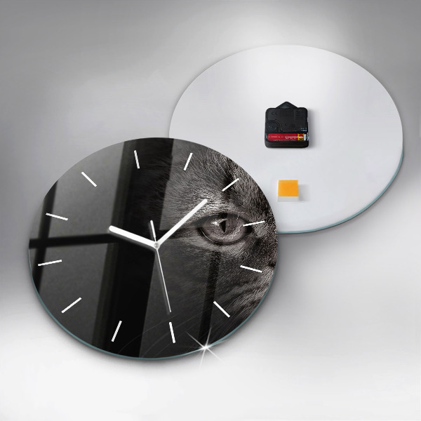 Horloge ronde Chien et chat Scottish Fold