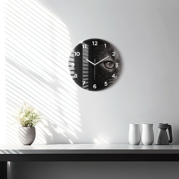 Horloge ronde Chien et chat Scottish Fold