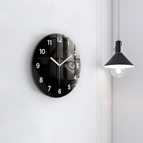 Horloge ronde Chien et chat Scottish Fold