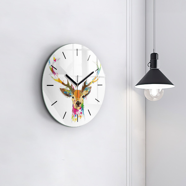 Horloge ronde Tête de cerf