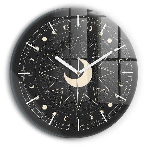 Pendule murale ronde Phases de la lune