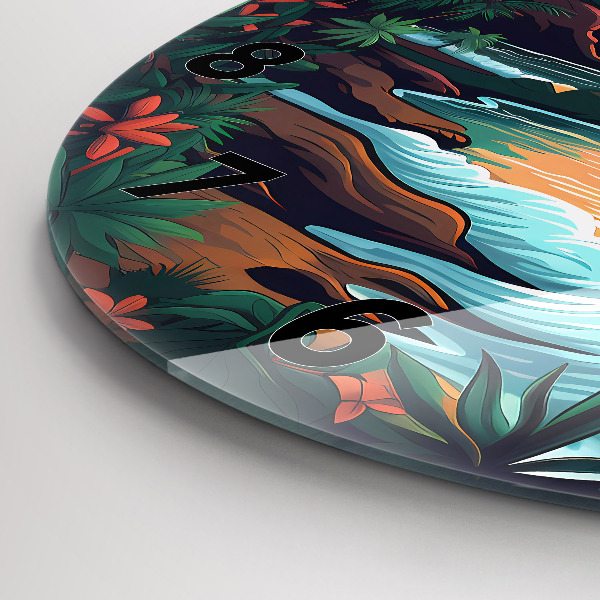 Horloge ronde Coucher de soleil de conte de fées