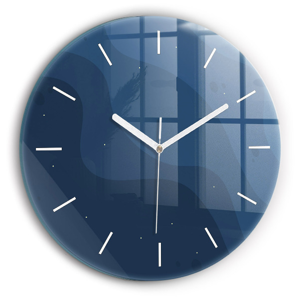 Horloge ronde Vagues bleues