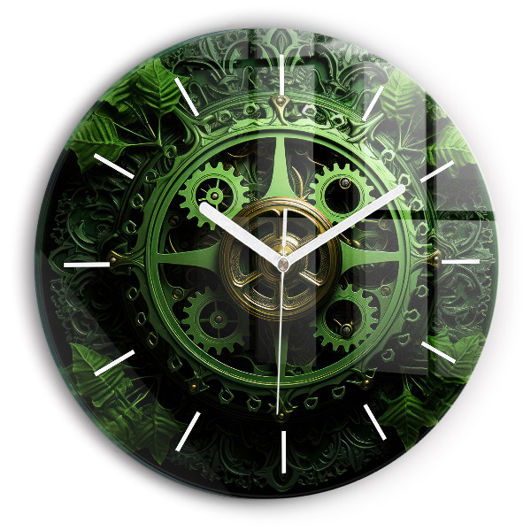 Horloge ronde Mécanisme vert