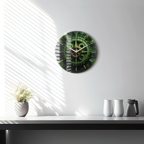 Horloge ronde Mécanisme vert
