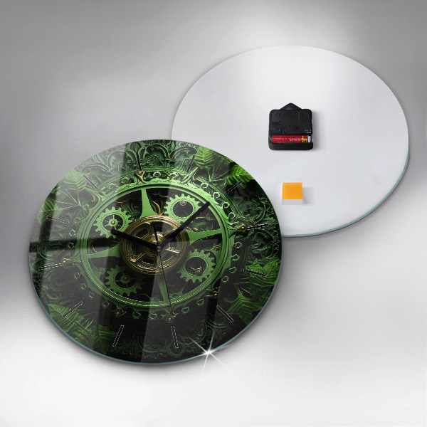 Horloge ronde Mécanisme vert