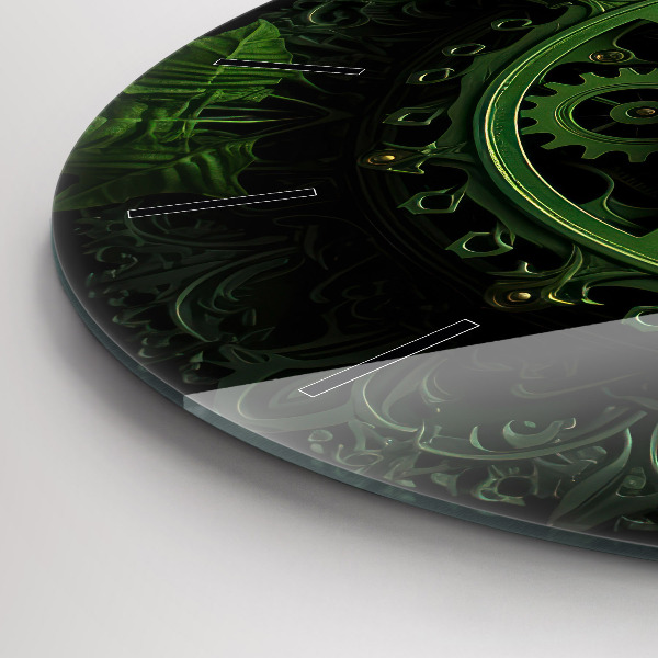Horloge ronde Mécanisme vert