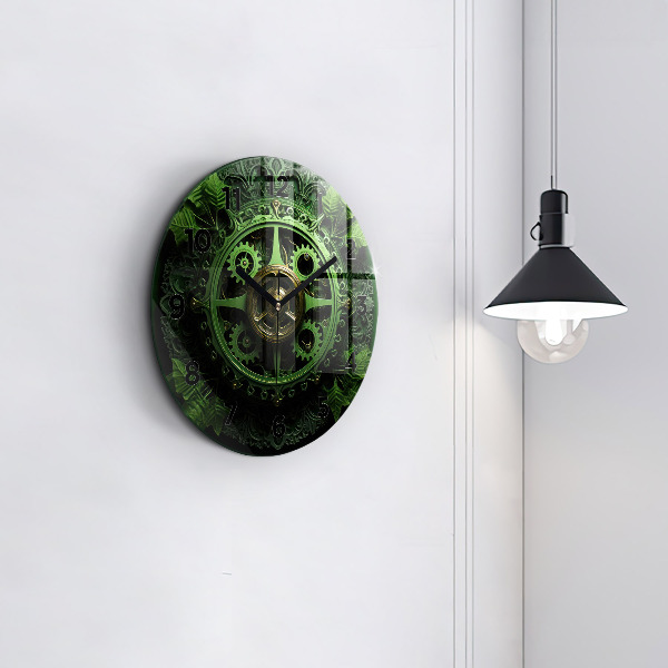 Horloge ronde Mécanisme vert