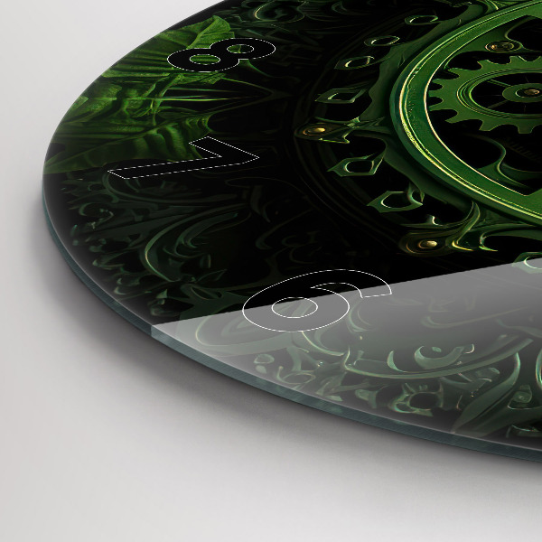 Horloge ronde Mécanisme vert