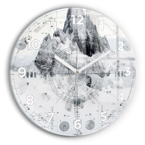 Horloge ronde Montagnes de dessins animés