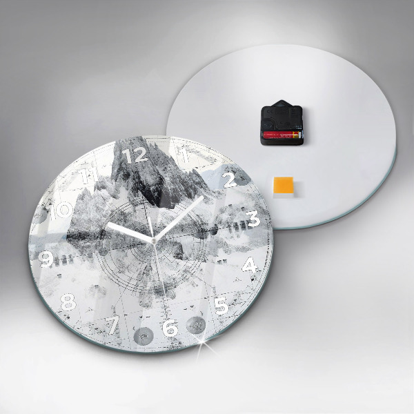 Horloge ronde Montagnes de dessins animés