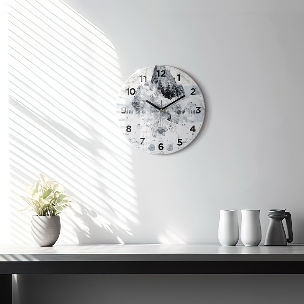 Horloge ronde Montagnes de dessins animés