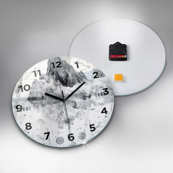 Horloge ronde Montagnes de dessins animés
