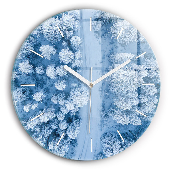 Horloge ronde Forêt vue par drone