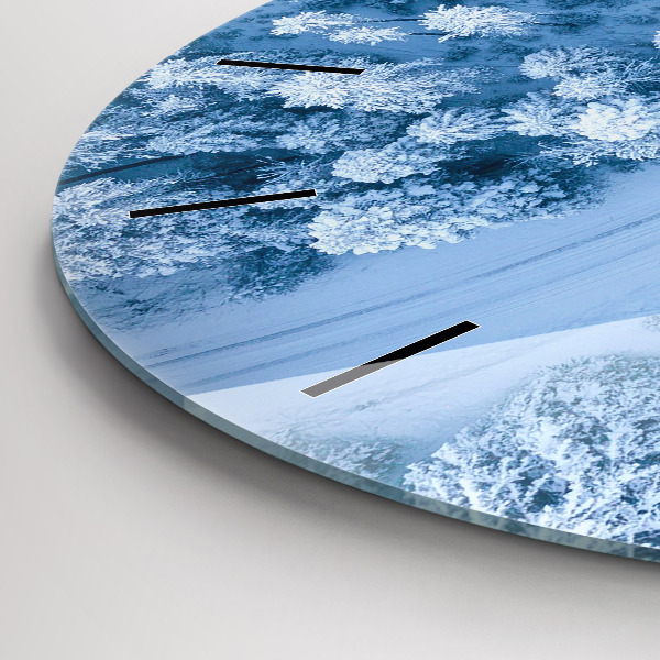 Horloge ronde Forêt vue par drone