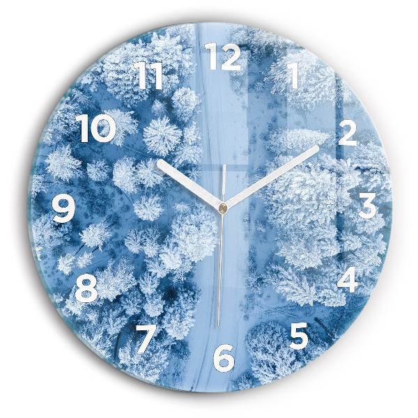 Horloge ronde Forêt vue par drone