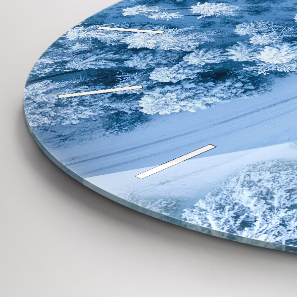 Horloge ronde Forêt vue par drone