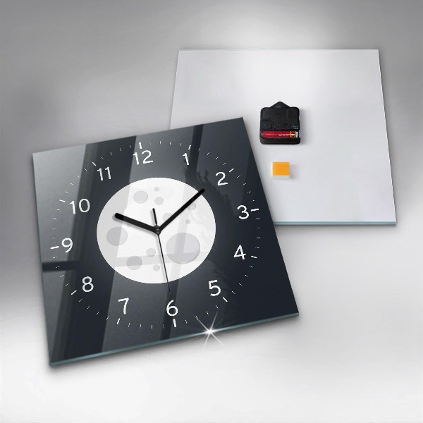Horloge murale carrée élégant Pleine lune