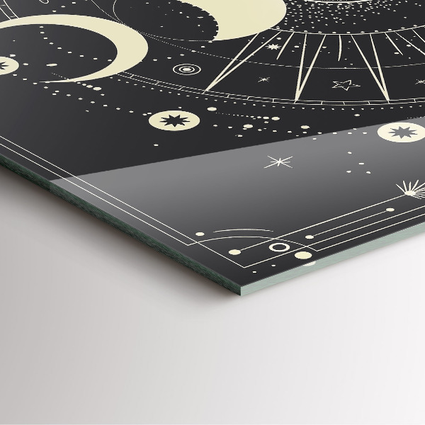 Horloge murale carrée élégant Lunes et Soleil