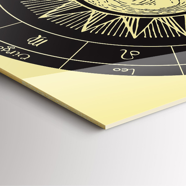 Horloge murale carrée élégant Les zodiaques et le soleil