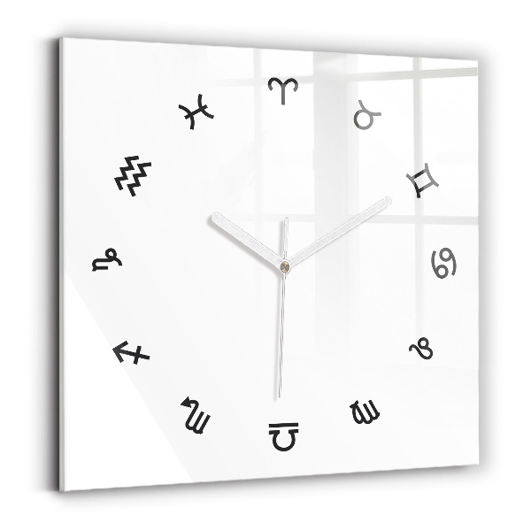 Horloge murale carrée élégant Zodiaques minimalistes