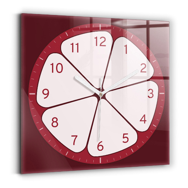 Horloge murale carrée élégant Fruits coupés
