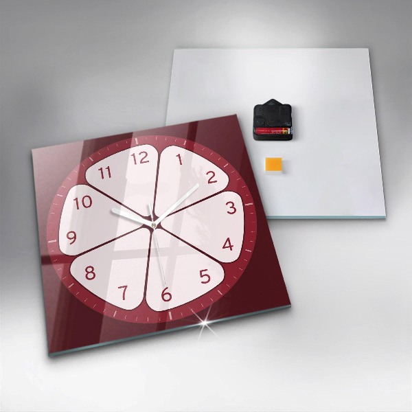 Horloge murale carrée élégant Fruits coupés