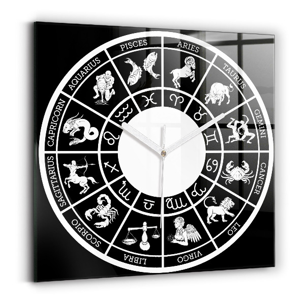 Horloge murale carrée élégant Du zodiaque