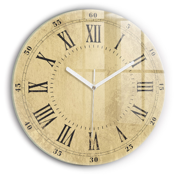 Horloge ronde murale Chiffres romains en bronze