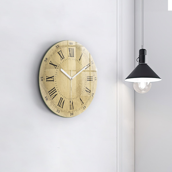 Horloge ronde murale Chiffres romains en bronze