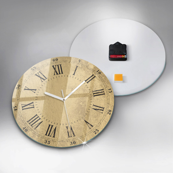 Horloge ronde murale Chiffres romains en bronze