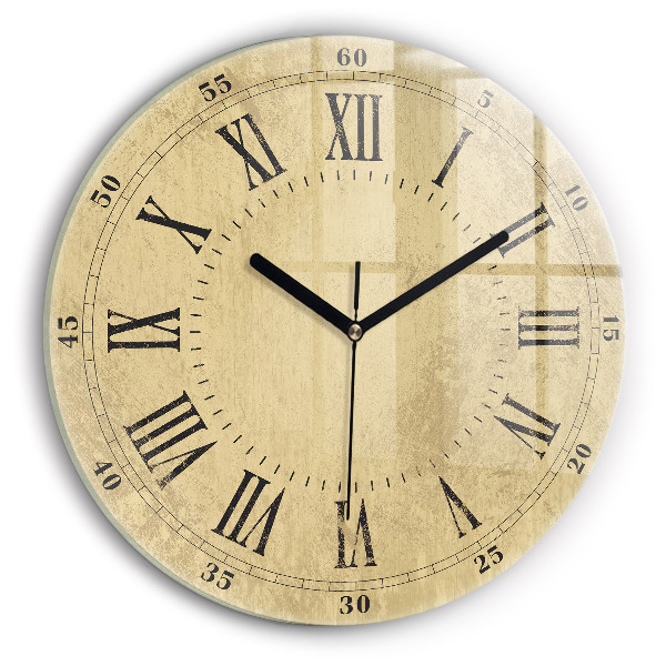 Horloge ronde murale Chiffres romains en bronze