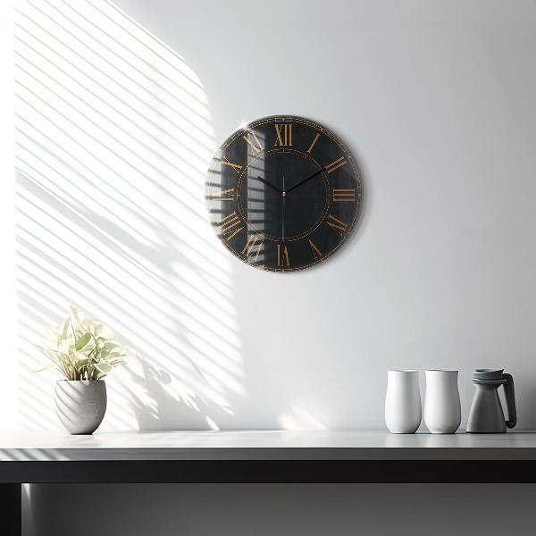 Horloge ronde murale Anciens chiffres romains