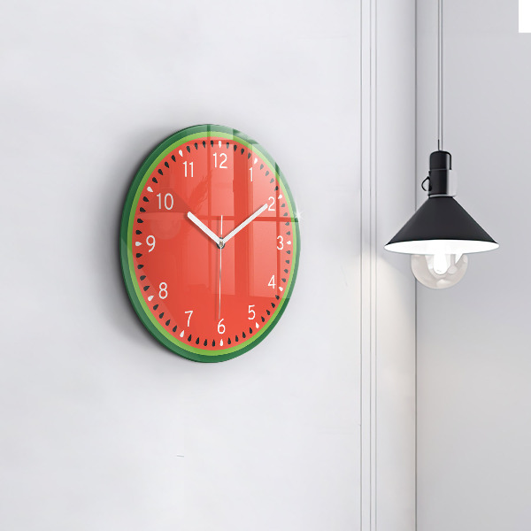Horloge ronde murale Pastèque sucrée
