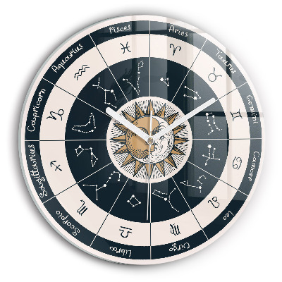 Horloge ronde murale Constellations du zodiaque