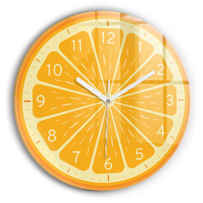 Horloge ronde murale Orange juteuse