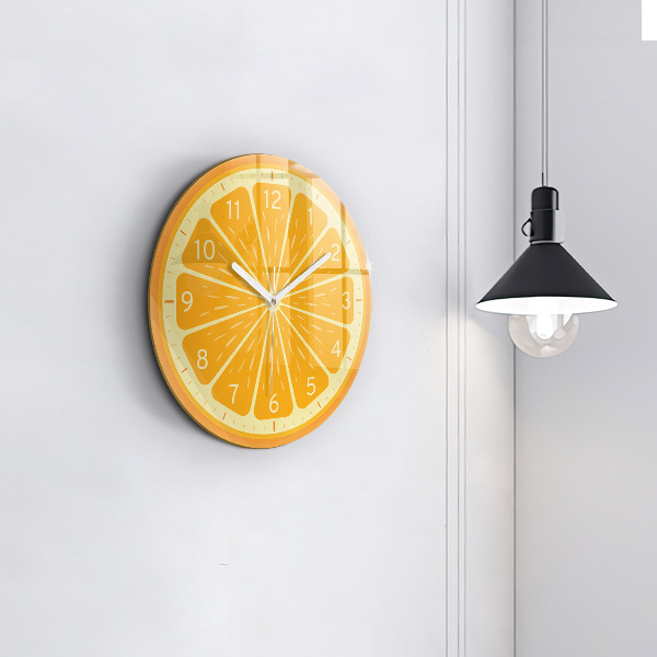 Horloge ronde murale Orange juteuse