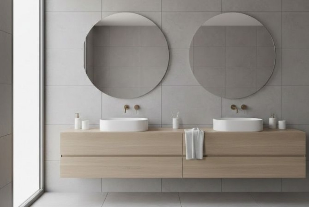 deux miroirs pour la salle de bain